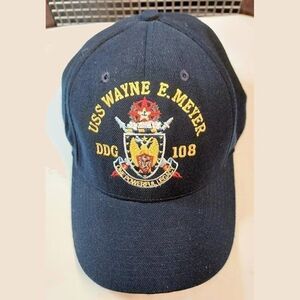US Navy USS Wayne E Meyer Hat Cap DDG-108 by The Corp, Made in USA